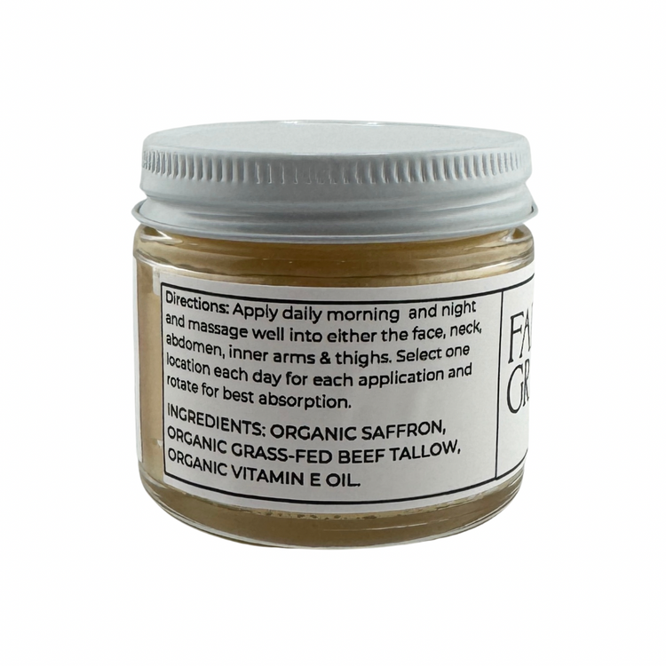 Saffron Infused Beef Tallow, Organic Ingredients