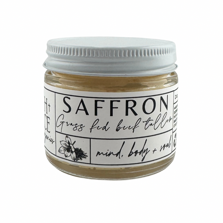 Saffron Infused Beef Tallow, Organic Ingredients