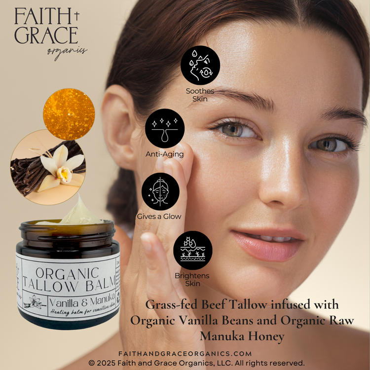 Organic Tallow Balm - Vanilla & Manuka