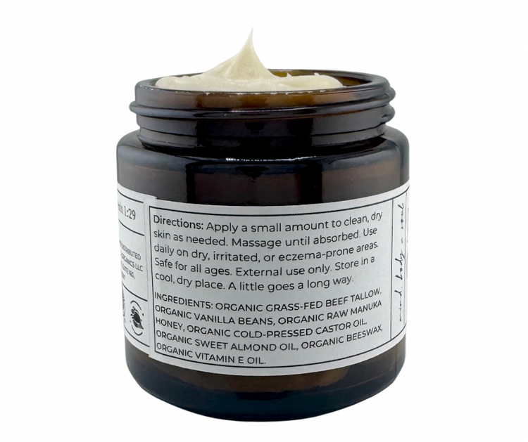 Organic Tallow Balm - Vanilla & Manuka